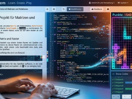 Play games in CodeRoom – Interactive programming directly in the browser