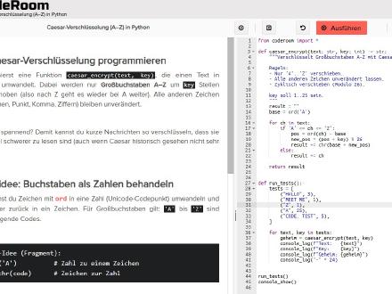 Caesar-Verschlüsselung (A–Z) in Python [Inhalt]