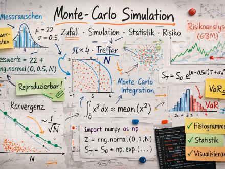 Monte-Carlo Simulation: Von Sensorrauschen bis Portfoliorisiko [Vorlage]